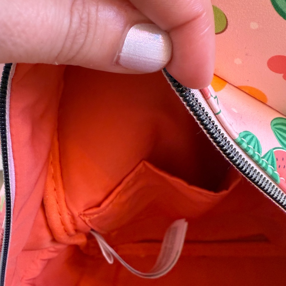 Disney Loungefly Pink Fruit Print Backpack and Wallet Set - Picture 4 of 9